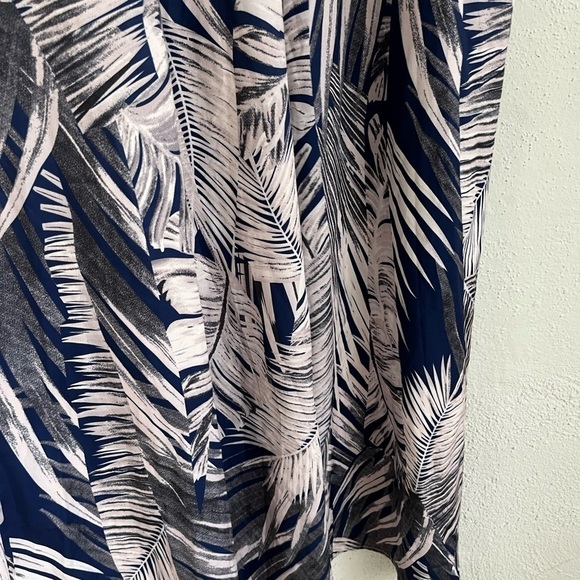NXH Woman Navy&Taupe Floral V- Neck Maxi Dress, Size XL - Picture 6 of 9